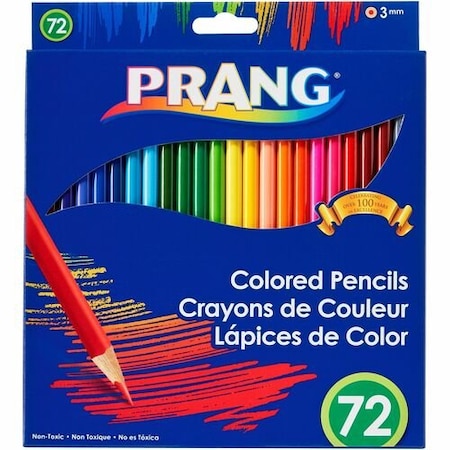 Dixon Ticonderoga Coloring Pencils, 3.3mm Color Core, 7inL, 72-Color Set, 72PK DIXX22725